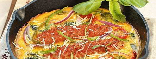 фриттата с сосисками и овощами. Шаг 10