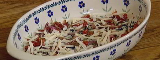 фриттата с сыром, тимьяном и вялеными помидорами. Шаг 7