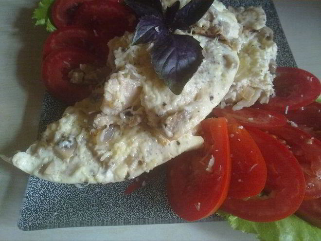 Рецепт фриттаты с тилапией и грибами