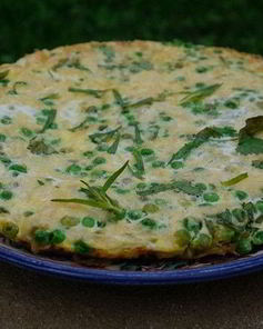 Фриттата с зеленым горошком и картофелем