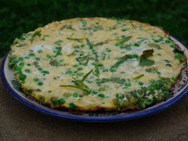 Рецепт фриттаты с зеленым горошком и картофелем