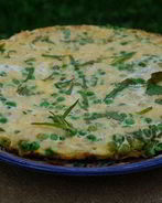 Фриттата с зеленым горошком и картофелем