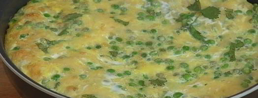 фриттата с зеленым горошком и картофелем. Шаг 10