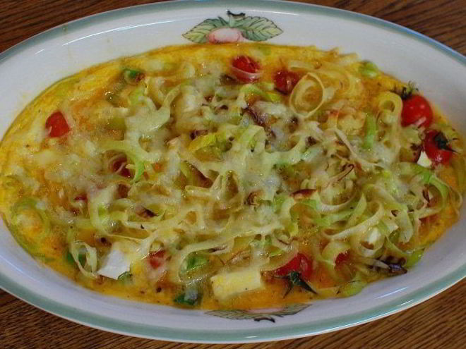 Рецепт фриттаты со спаржей, помидорами и фетой