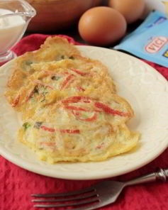 Мини-омлеты с крабовыми палочками