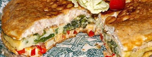 многоцветный омлет по мотивам испании. Шаг 16