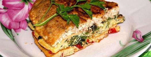 многоцветный омлет по мотивам испании. Шаг 17