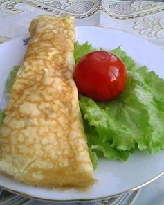 Омлет фаршированный с помидорами и перцем