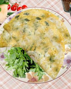 Омлет на пару с зеленью