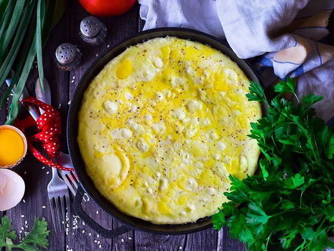 Рецепт омлета на сковороде