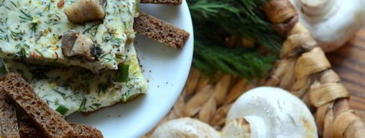 омлет на сметане с шампиньонами и кабачками. Шаг 5