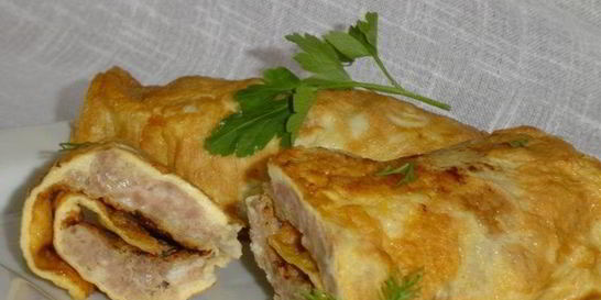 Омлет с фаршем