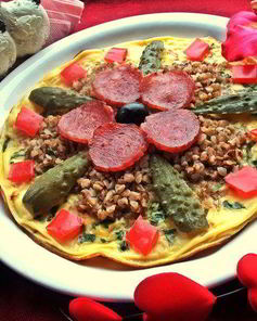 Омлет с гречневым цветком