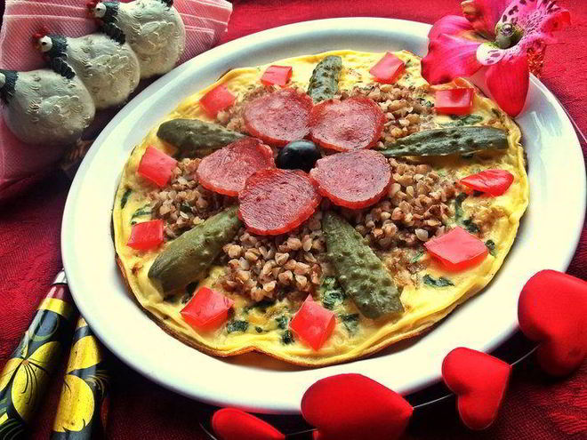 Рецепт омлета с гречневым цветком