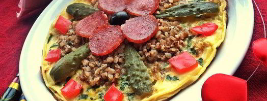 омлет с гречневым цветком. Шаг 10