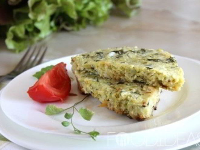 Рецепт омлета с кабачками