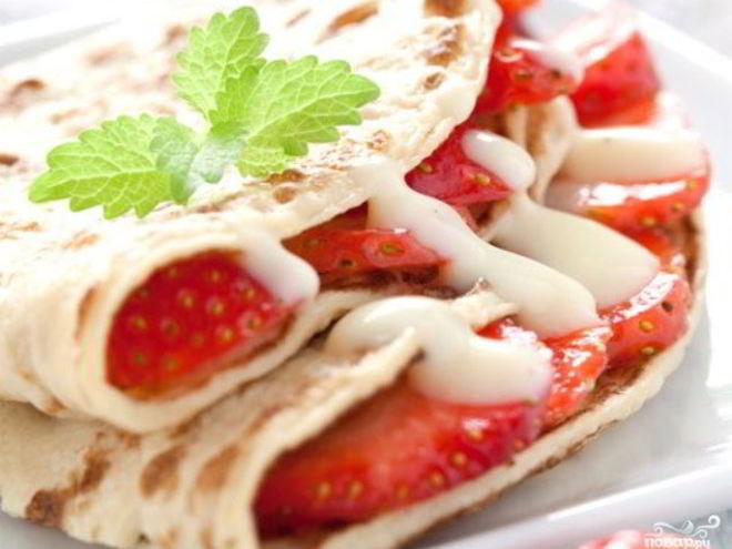 Рецепт омлета с клубникой