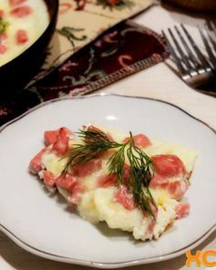 Омлет с колбасой