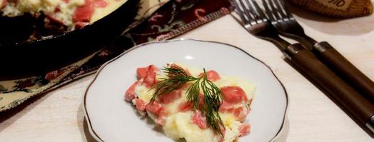 омлет с колбасой. Шаг 9