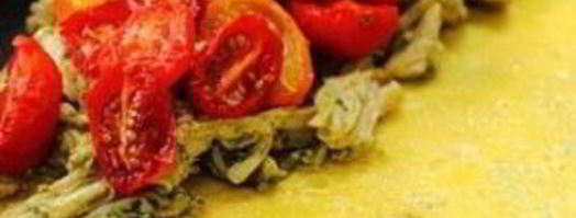 омлет с курицей и помидорами. Шаг 7