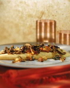 Омлет с лисичками и зеленью