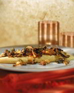 Омлет с лисичками и зеленью