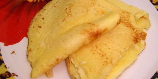 Омлет с манкой и молоком