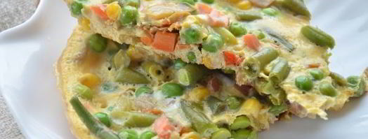 омлет с мексиканской овощной смесью. Шаг 7