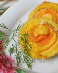 Омлет с морковью в духовке
