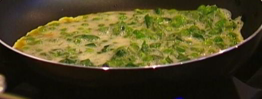 омлет с мятой и зеленым горошком. Шаг 5