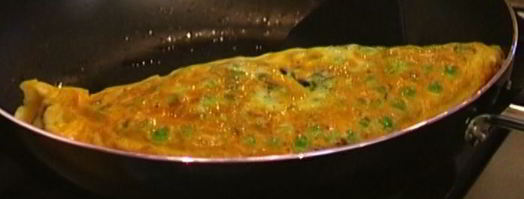 омлет с мятой и зеленым горошком. Шаг 6