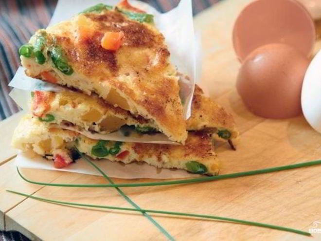 Рецепт омлета с овощами