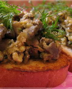 Омлет с печенкой и зеленью