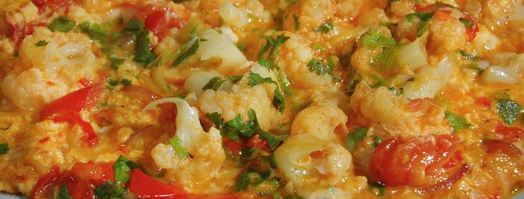 омлет с помидорами и цветной капустой. Шаг 11