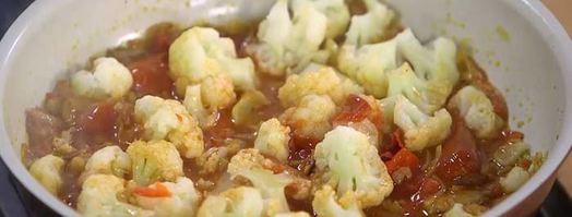 омлет с помидорами и цветной капустой. Шаг 8