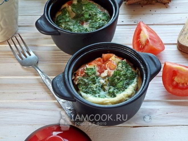 Рецепт омлета с помидорами в духовке