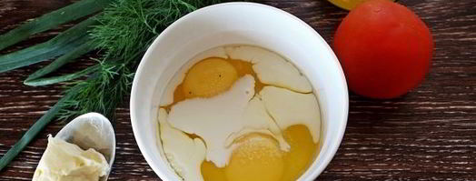 омлет с помидорами в духовке. Шаг 5