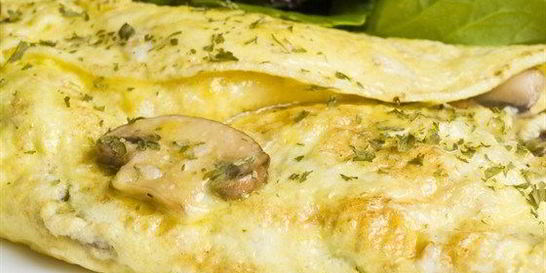 Омлет с сыром и грибами