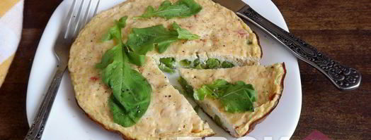 омлет с томатами и зеленым горошком. Шаг 11