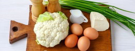 омлет с цветной капустой в духовке. Шаг 2