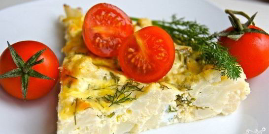 Омлет с цветной капустой