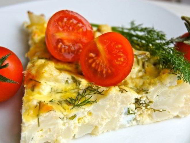 Рецепт омлета с цветной капустой