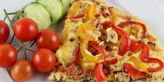 Омлет с ветчиной и сладким перцем