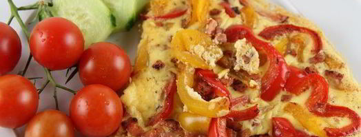 омлет с ветчиной и сладким перцем. Шаг 4