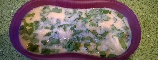 омлет с ветчиной и сыром в форме браво-дилайт. Шаг 4