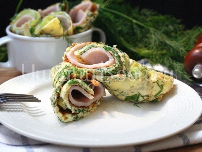 Рецепт омлета с зеленью