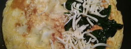 омлет со шпинатом и сыром. Шаг 6