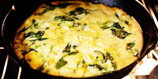 Омлет со шпинатом