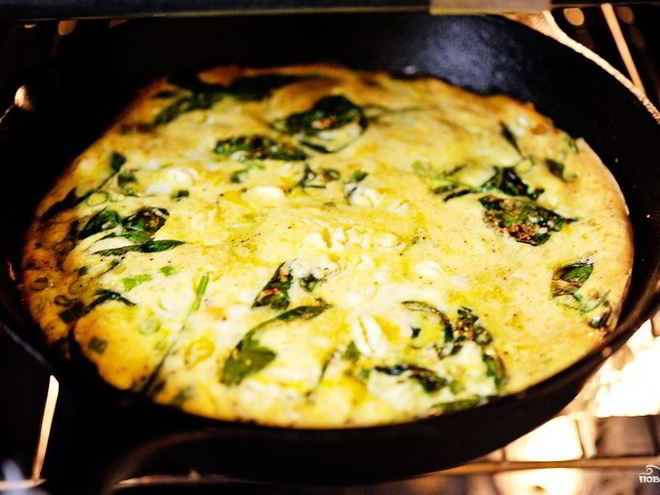 Рецепт омлета со шпинатом