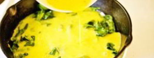 омлет со шпинатом. Шаг 8